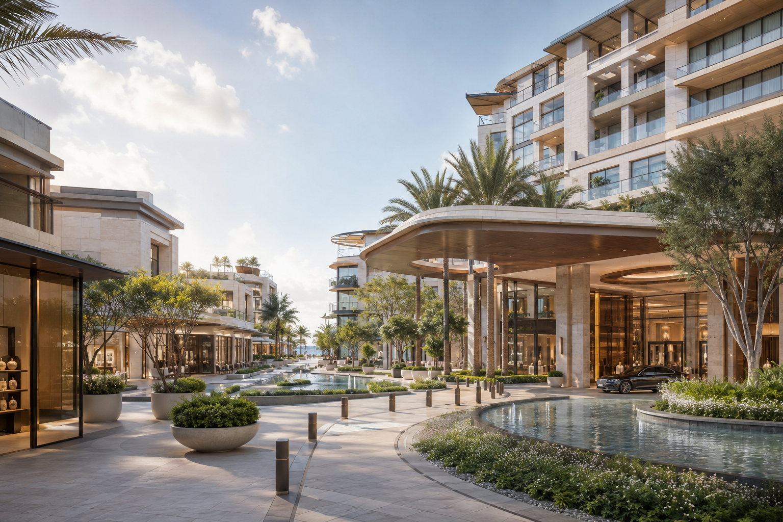 Grand retail and hospitality destination